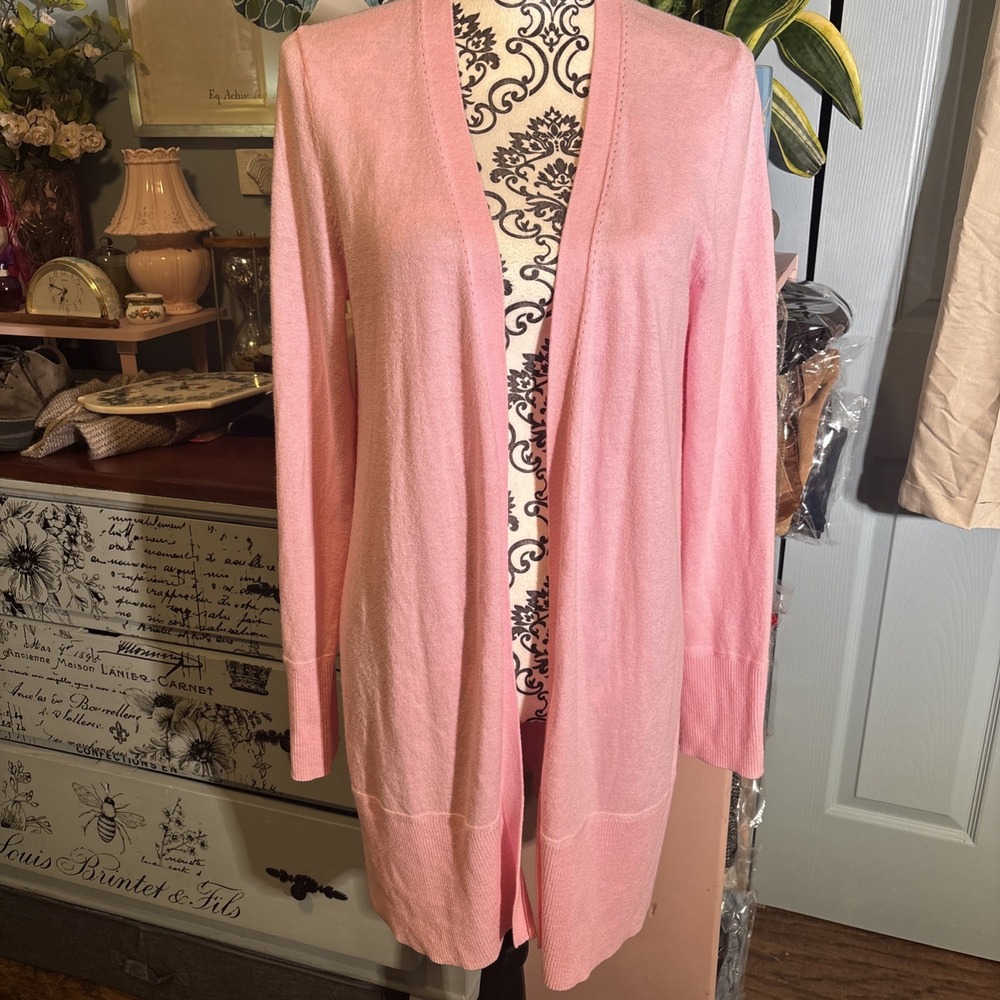 Talbots‎ Long Pink Cardigan Sz Small